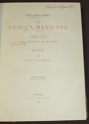 Vocabulario de la Lengua Mexicana