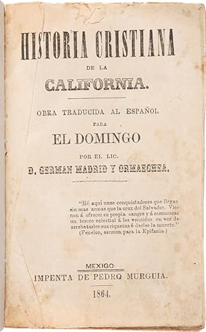 HISTORIA CRISTIANA DE LA CALIFORNIA