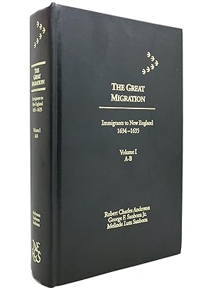 Imagen del vendedor de THE GREAT MIGRATION: IMMIGRANTS TO NEW ENGLAND 1634-1635 Volume I A-B a la venta por Rare Book Cellar