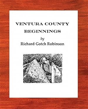 Imagen del vendedor de Ventura County Beginnings a la venta por GreatBookPrices