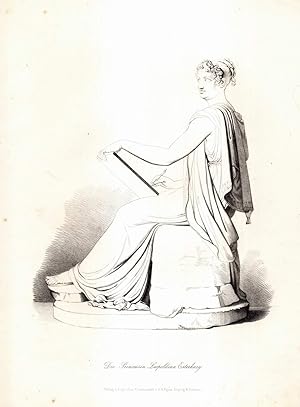 Die Princessin Leopoldina Esterhazy. Original-Stahlstich nach einer Statue von Antonio Canova.