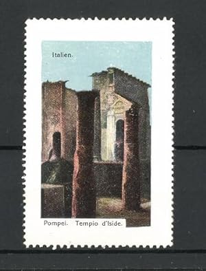 Bild des Verkufers fr Reklamemarke Pompei, Tempo d'Iside zum Verkauf von Bartko-Reher