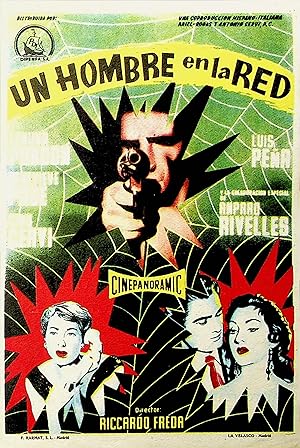 Immagine del venditore per PROGRAMA DE MANO. UN HOMBRE EN LA RED. Edmund Purdon. CP (Riccardo Freda), 1958 venduto da Libros Fugitivos