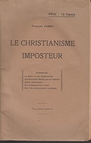 LE CHRISTIANISME IMPOSTEUR