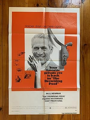 Imagen del vendedor de The Drowning Pool One Sheet 1975 Paul Newman, Joanne Woodward a la venta por AcornBooksNH