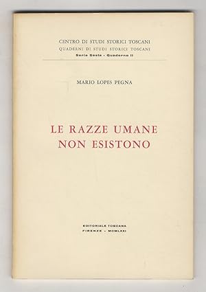 Imagen del vendedor de Le razze umane non esistono. a la venta por Libreria Oreste Gozzini snc