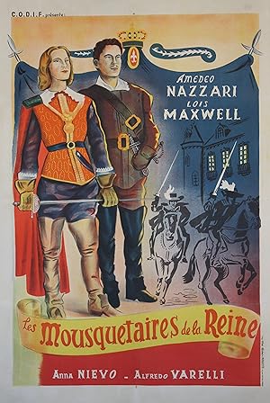 "LES MOUSQUETAIRES DE LA REINE (AMORI E VELENI)" Réalisé par Giorgio SIMONELLI en 1949 avec Amede...