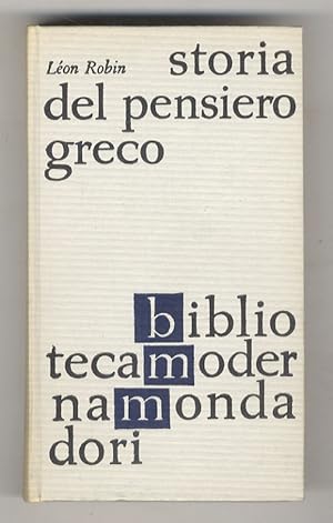 Storia del pensiero greco. Traduzione di Paolo Serini.