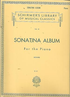 Immagine del venditore per Sonatina Album for the Piano: A Collection of Favorite Sonatinas, Rondos and Pieces (Schirmer's Library of Musical Classics Vol. 51) venduto da Bookfeathers, LLC