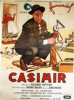 "CASIMIR" Affiche originale entoilée / Réalisé par Richard POTTIER en 1950 avec FERNANDEL, Germai...