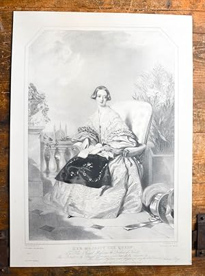 Lithograph by R. J. Lane after A. E. Chalon. Her Majesty the Queen.
