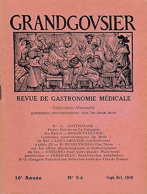 Grandgousier. Revue de gastronomie médicale. N° 5-6 Septembre-octobre 1949