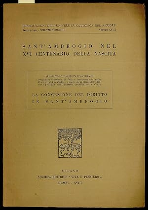 Immagine del venditore per La concezione del diritto in Sant'Ambrogio venduto da Sergio Trippini