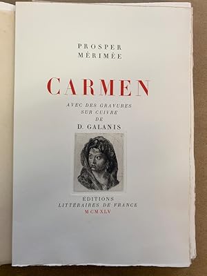 Carmen avec des gravures sur cuivre de D. Galanis