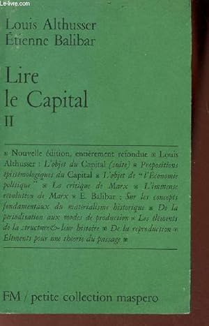 Bild des Verkufers fr Lire le Capital - Tome 2 - Petite collection Maspero n31. zum Verkauf von Le-Livre