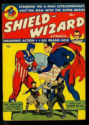 Shield Wizard #1 1940- MLJ/Archie Golden Age Comic- Flag cover- FN-