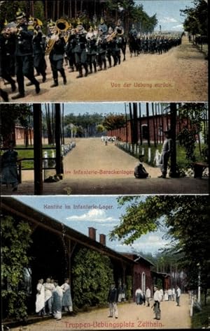 Ansichtskarte / Postkarte Zeithain in Sachsen, Truppenübungsplatz, Kantine im Infanterie Lager, S...