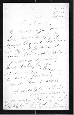 Lettre autographe signée