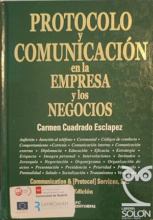 Imagen del vendedor de Protocolo y comunicacin en la empresa y en los negocios a la venta por LIBRERA SOLN