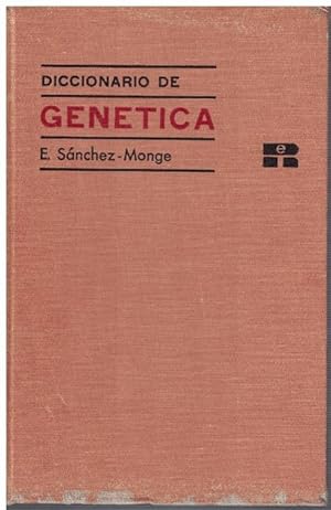 Image du vendeur pour Diccionario de genetica. [Edicin multilinge: Partes del diccionario en ingls, francs, alemn, italiano, portugus] mis en vente par La Librera, Iberoamerikan. Buchhandlung