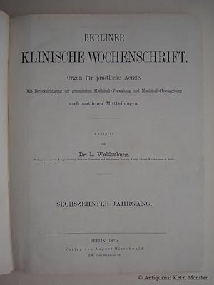 Seller image for Berliner Klinische Wochenschrift, 16. Jahrgang, Nr. 25 - 52. for sale by Antiquariat Hans-Jrgen Ketz