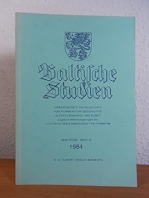 Seller image for Baltische Studien. Neue Folge, Band 70, 1984 (= Band 116 der Gesamtreihe) for sale by Antiquariat Weber