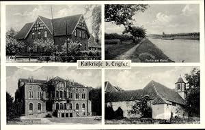 Image du vendeur pour Ansichtskarte / Postkarte Kalkriese Bramsche in Niedersachsen, Kanalpartie, Rittergut , Schloss, Gasthaus Schmoaker mis en vente par akpool GmbH