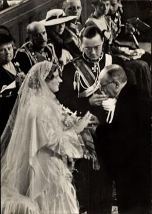 Ansichtskarte / Postkarte Königin Juliana der Niederlande, Prinz Bernhard, Hochzeit