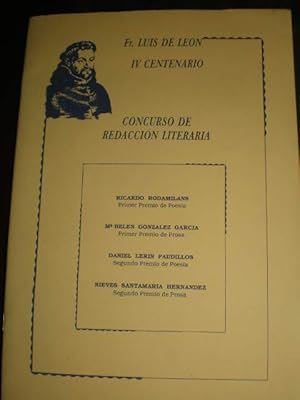 Imagen del vendedor de Fr. Luis de Len IV Centenario. Concurso de Redaccin Literaria a la venta por Librera Antonio Azorn