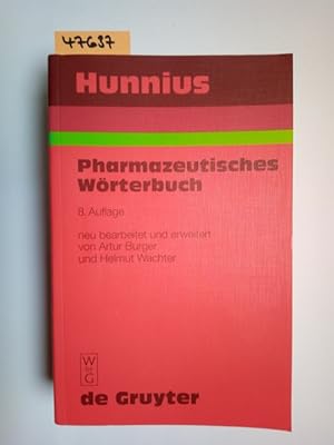 Bild des Verkufers fr Hunnius pharmazeutisches Wrterbuch zum Verkauf von Versandantiquariat Claudia Graf