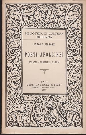 Poeti apollinei Sofocle - Euripide - Orazio