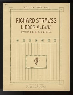 Bild des Verkufers fr Lieder-Album Fr eine Singstimme und Klavier. (Mit deutsch-englishchem text) Band III. [Piano-vocal scores] zum Verkauf von J & J LUBRANO MUSIC ANTIQUARIANS LLC