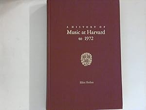 Seller image for A History of Music at Harvard to 1972. for sale by ANTIQUARIAT FRDEBUCH Inh.Michael Simon