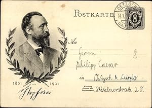 Ganzsache Ansichtskarte / Postkarte Heinrich von Stephan, Generalpostdirektor, Jubiläum 1931