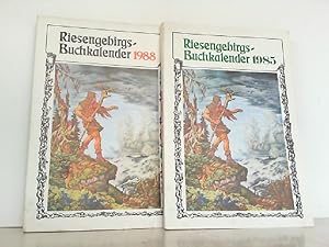 Konvolut aus 2 Riesengebirgs-Buchkalender. Hier 1985 und 1988.