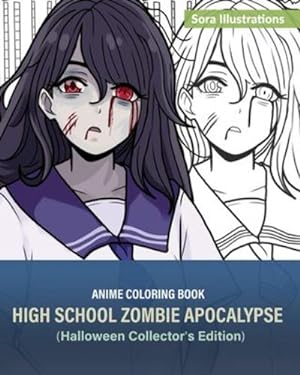 Imagen del vendedor de Anime Coloring Book: High School Zombie Apocalypse (Halloween Collector's Edition) [Soft Cover ] a la venta por booksXpress
