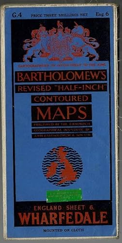 Wharfedale: Bartholomew's Revised Half-Inch Contoured Map England Sheet 6 on Cloth