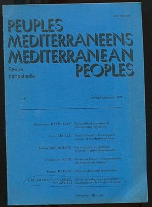 Image du vendeur pour Peuples mditerranens/Mediterranean peoples n8, juillet-septembre 1979 mis en vente par LibrairieLaLettre2