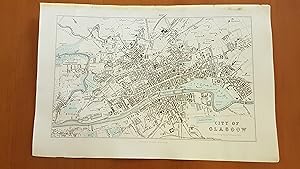 Bild des Verkufers fr ORIGINAL 1856 MAP: City of Glasgow. zum Verkauf von Treasure House Books