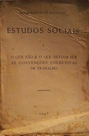 Imagen del vendedor de ESTUDOS SOCIAIS I. a la venta por Livraria Castro e Silva