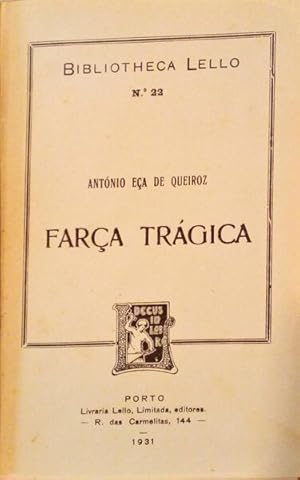 Imagen del vendedor de FARA TRGICA. a la venta por Livraria Castro e Silva