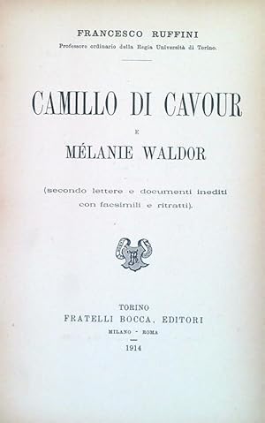 Camillo di Cavour e Melanie Waldor