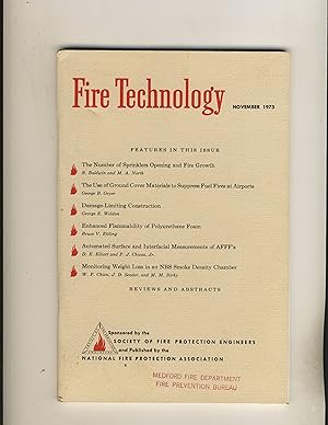 Image du vendeur pour Fire Technology November 1973 mis en vente par Richard Lemay
