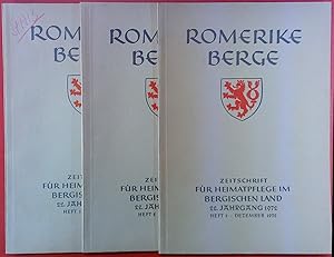 Bild des Verkufers fr ROMERIKE BERGE. Zeitschrift fr Heimatpflege im Bergischen Land. 22. Jahrgang 1972. HEFT 1 - HEFT 3 (April+August+Dezember) zum Verkauf von biblion2