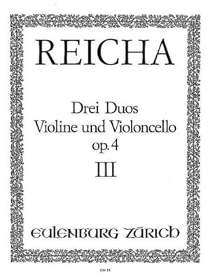 Bild des Verkufers fr 3 Duos op.4,3fr Violine und Violoncello zum Verkauf von AHA-BUCH GmbH