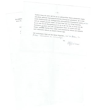 Bild des Verkufers fr Ms. Brief mit eigenh. Korrekturen und Unterschrift. zum Verkauf von Kotte Autographs GmbH