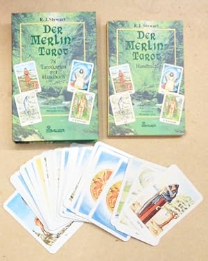 Seller image for Der Merlin-Tarot. 78 Tarotkarten mit Handbuch. for sale by antiquariat peter petrej - Bibliopolium AG