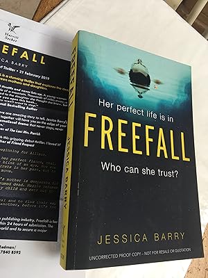 Immagine del venditore per Freefall ----------------------- UNCORRECTED BOOK PROOF venduto da SAVERY BOOKS