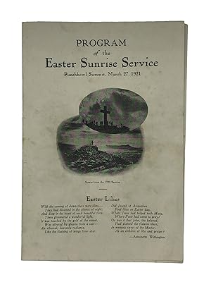 Program of the Easter Sunrise Service Punchbowl Summit, March 27, 1921