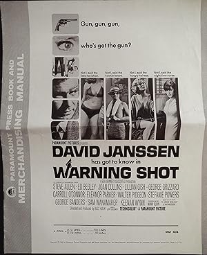 Seller image for Warning Shot Pressbook 1967 David Janssen, Ed Begley for sale by AcornBooksNH